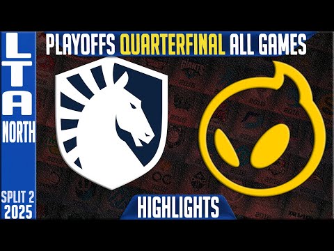TL vs DIG Highlights ALL GAMES | LTA North Playoffs Quarterfinal 2025 | Team Liquid vs Dignitas