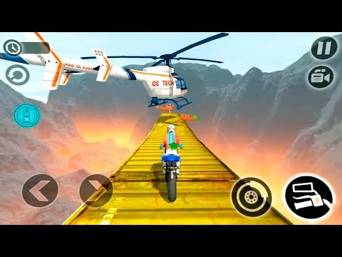 Impossible Motor Bike Tracks 3D: Blue Motorbike Driving - Android Gameplay 2019