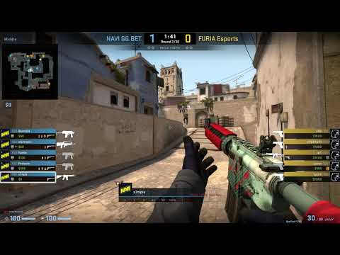 CS:GO POV Demo Na'Vi S1mple (31/15) vs FURIA (de_mirage)