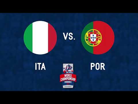 Italy vs Portugal 2017 World Ball Hockey Championships in Pardubice, Czech Republic