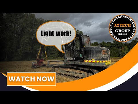 Aztech Group - Ep68: 14ton Excavator vs MONSTER Poplars + Harvester STUCK in the Woods!!
