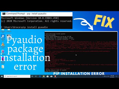 Fix Pyaudio Package Installation Error Python Packages Thorough Pip