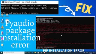 Fix pyaudio package installation error || Python packages thorough pip