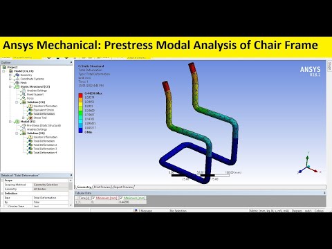 Ansys Mechanical  | Pre stress modal analysis of chair frame