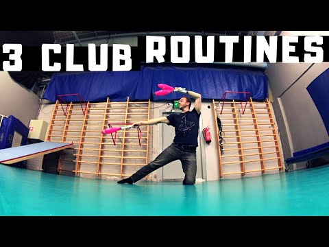 3 Club Routines - Juggling Video