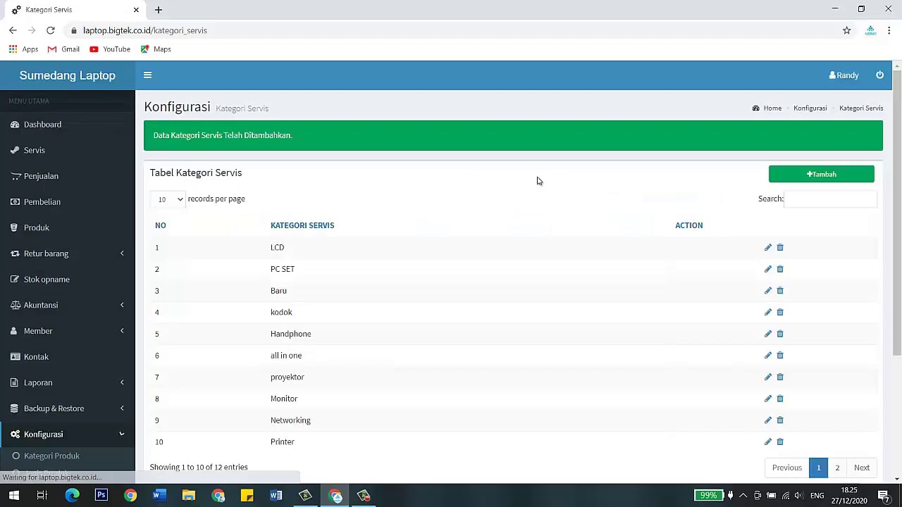 Part 1 - Konfigurasi Aplikasi Manajemen Servis dan Toko Komputer SIMASKO