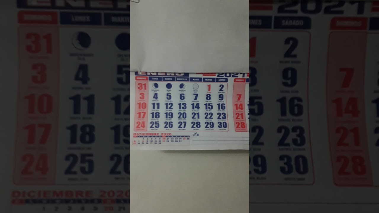 Mi calendario de Enero 2021 #shorts