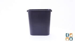 Rubbermaid® Deskside Plastic Rectangular Trash Can, 8 gal, Black  (RCP295600BK)