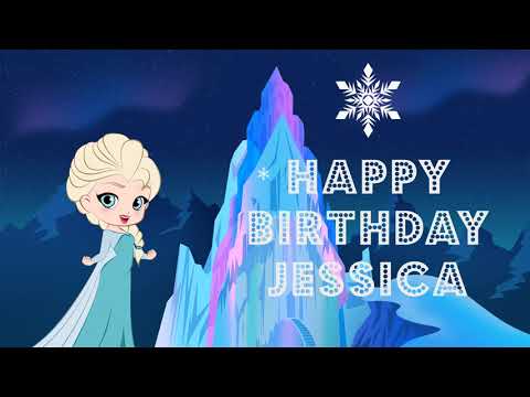 Happy Birthday Jessica - greeting card video ❤️