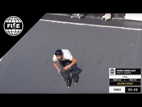 Julien CUDOT 2nd Final FIRS ROLLER freestyle park world cup FISE budapest 2017