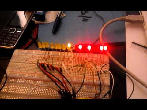 Binary clock with shift register