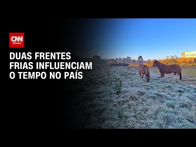 Brasil terá chuva e queda de temperatura com duas frentes frias | CNN NOVO DIA