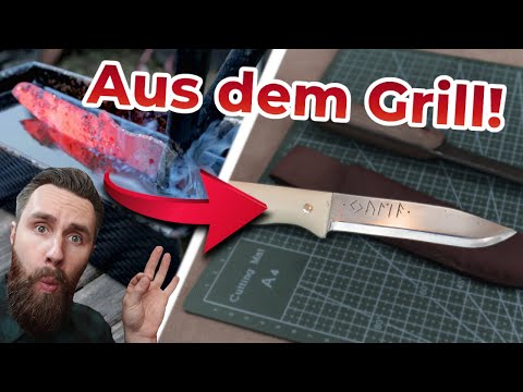 NICHT WAHR! - Outdoor Messer aus dem Kohlegrill? | Messer einfach selber bauen #anleitung