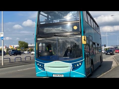 Turbo squeal! Arriva Wales (Rhyl) - 4555 CX14 AZO - Route 11
