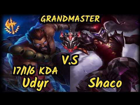 I Will Dominate (UDYR) vs SHACO - 17/1/6 KDA JUNGLE GAMEPLAY - NA Ranked GRANDMASTER