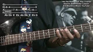 Hit The Road Jack Ray Charles Easiest Bass Guitar Lesson Ever! @EricBlackmonGuitar