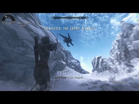 Farewell Skyrim - Archery Build Vs The Ebony Warrior - Legendary Difficulty