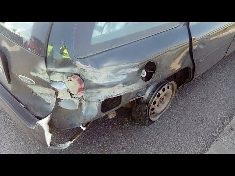 Wybuch opony na autostradzie A4 Wypadek