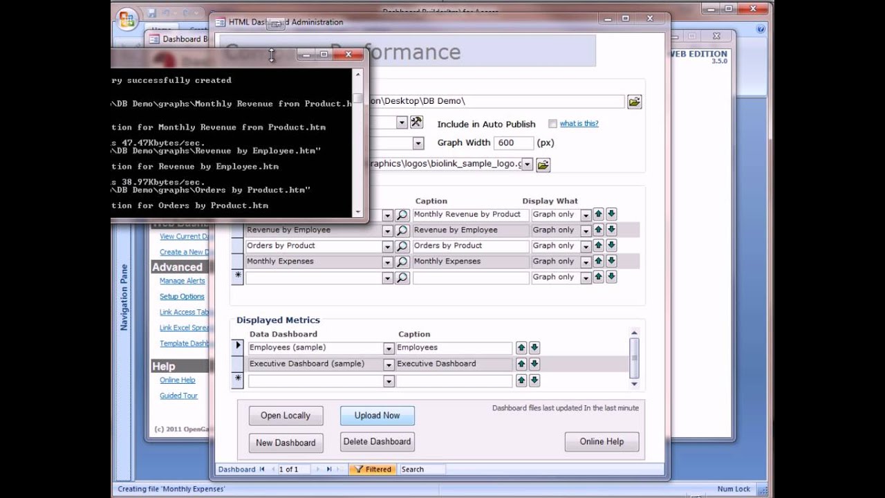 Dashboard Builder Web Edtion Tutorial