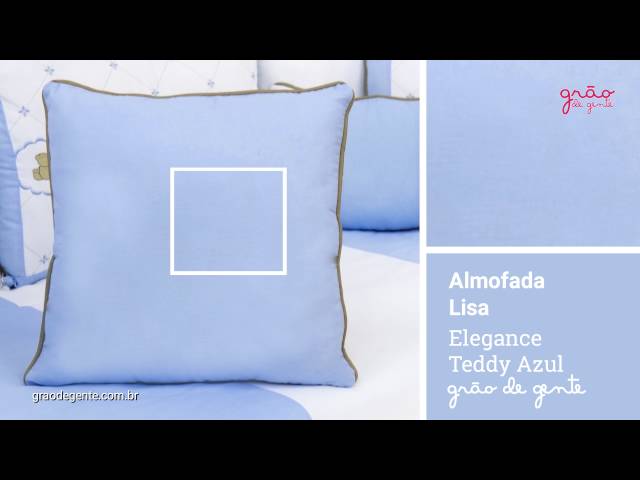 Almofada Lisa Elegance Teddy Azul | Ref: 59194