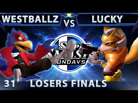 SSS 31 - Lucky (Fox) Vs. Westballz (Falco) SSBM Losers Finals - Smash Melee