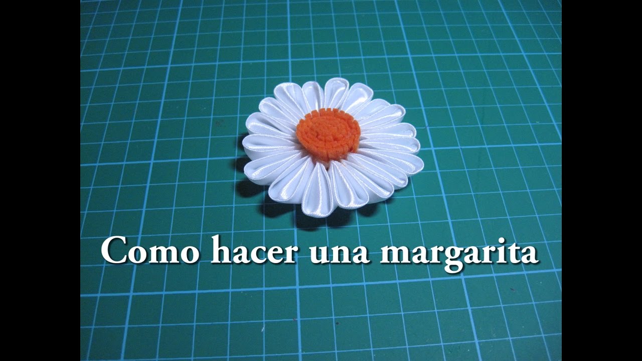 #DIY Como hacer una margarita de tela 1ª parte #DIY How to make a daisy fabric.