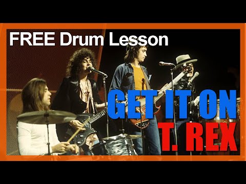 ★ Get It On (T. Rex) ★ FREE Video Drum Lesson | How To Play SONG (Bill Legend)