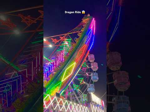 Dangerous Dragon Ride 😱 Dragon Jhula 🐲 Dragon Boat Ride 😍 #mela #ride #jhula #dangerous #funfair