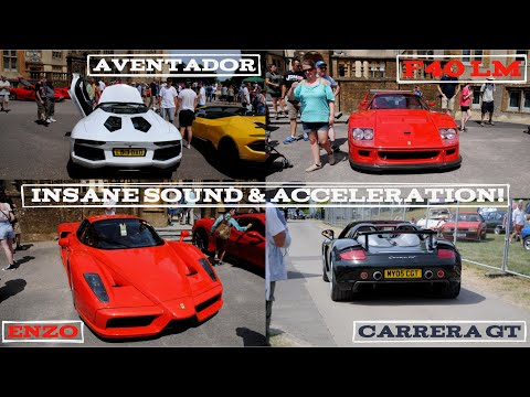 Ferrari F40 LM, Enzo & Porsche Carrera GT Insane Sound & Acceleration!