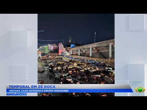 Temporal em Zé Doca MA: Ventania causa estragos e assusta moradores.