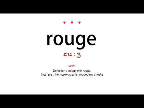 How to pronounce rouge - Vocab Today