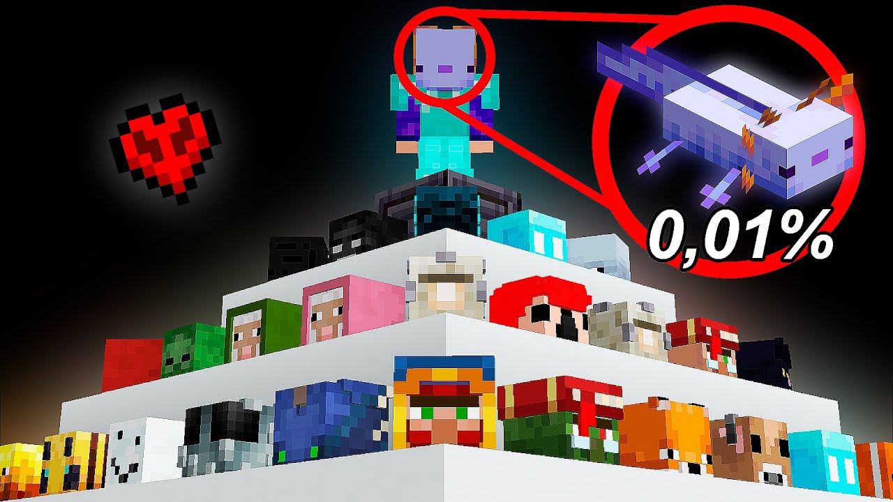 COLETEI A CABEÇA DE TODOS OS MOBS DO MINECRAFT 1.21