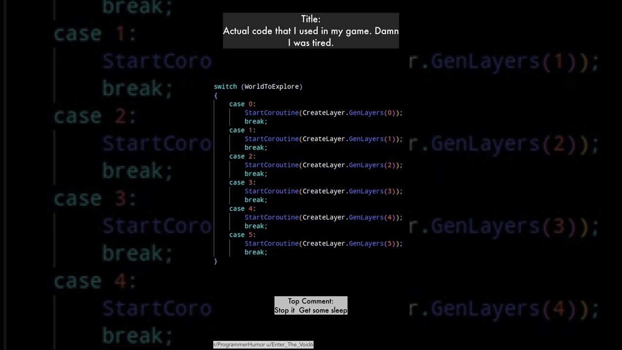 Actual code that I used in my game! - Best of r/ProgrammerHumor for Sep 29th 2022!