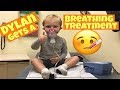 TODDLER GETS A NEBULIZER BREATHING TREATMENT AT THE DOCTOR S OFFICE SICK KID FEVER COUGHING