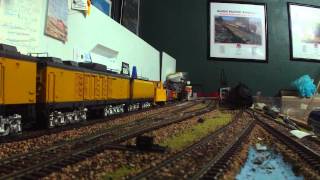preview picture of video 'Alco UP 8500HP 3 Unit Turbine Test run on home layout.'