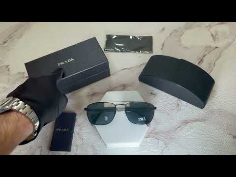 Prada Men s SPR61U SPR 61U Fashion Pilot Polarized Sunglasses EyeSpecs