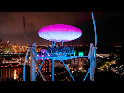 Night view from the height of SkyHelix Sentosa Singapore✴️😍