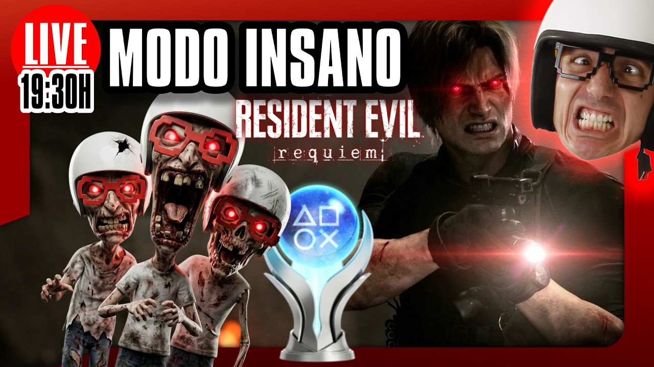 🎮🚨 AO VIVO - 19:30 - MODO INSANO em Resident Evil Requiem #residentevil