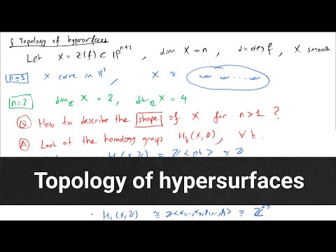 Topology of hypersurfaces --- CAG L25
