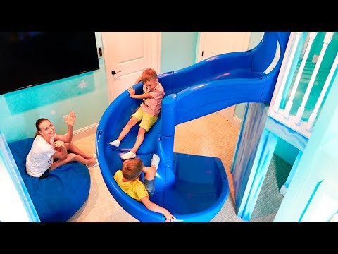 Vlad and Nikita Dream House with two Indoor Playgrounds for kids