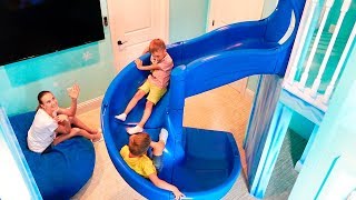 Vlad and Nikita Dream House with two Indoor Playgrounds for kids