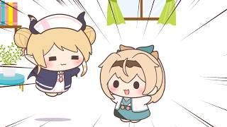 【手描き】幼児化するござるとメロつくちょこ先生【癒月ちょこ/風真いろは/ホロライブ】