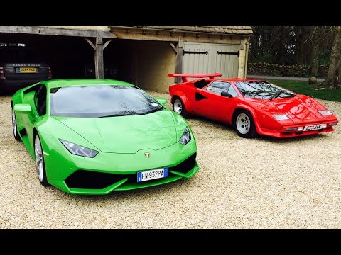 Harry's garage Lamborghini Huracan review alongside Countach