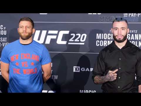 UFC 220 media day face offs