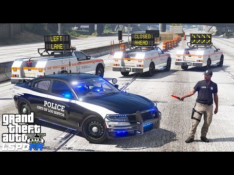 GTA 5 LSPDFR #648 Georgia Styled Slicktop Charger Catching Speeders In A Construction Site