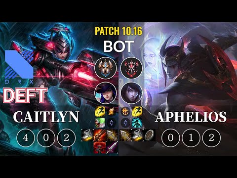 DRX Deft Caitlyn vs Aphelios Bot - KR Patch 10.16