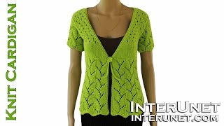 How to knit women’s short-sleeve tie-front cardigan sweater