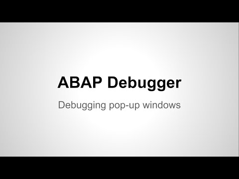 ABAP Debugger - Debug a Pop Up Window