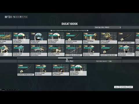 Warframe Baro ki teer trader and selling for ducats, 5 items 500 ducats holy hell