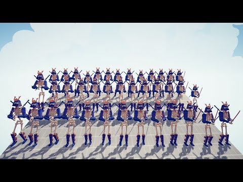 40X Giant Samurai Skeleton vs Every Unit - Totally Accurate Battle Simulator TABS